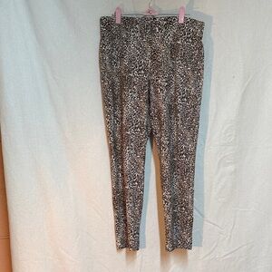 Chico's Leopard Print Leggings - Black and Brown